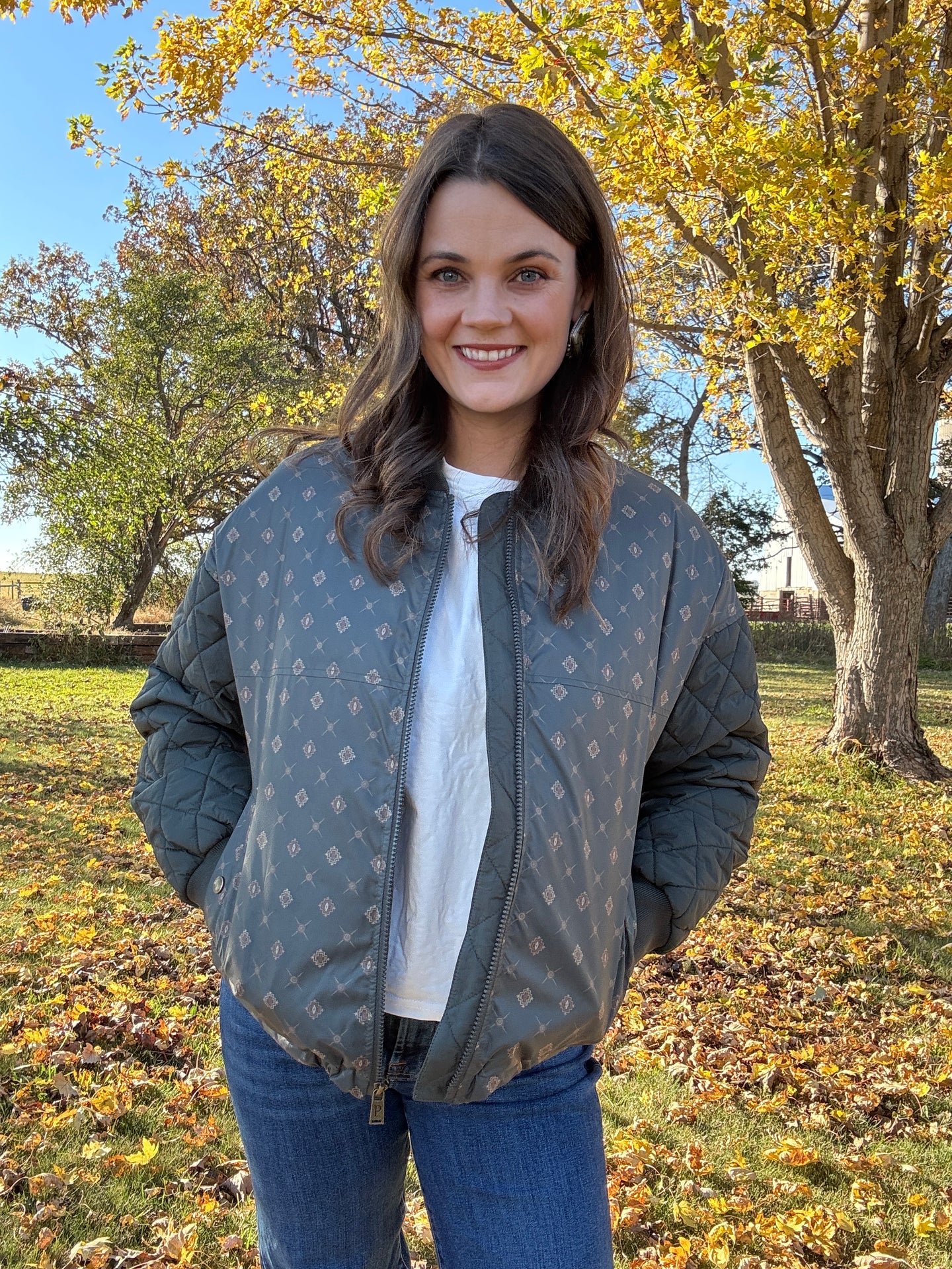 Pendleton Sweet Grass Quilted Bomber Jacket